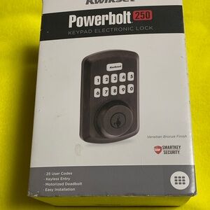 Powerbolt 250 Keypad Electronic Lock - Black